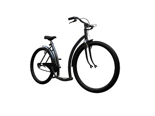 Image showing Bicycle isolated moto front view 01