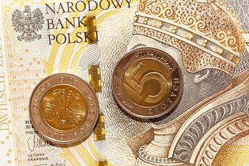 Image showing Polish Zloty, close-up