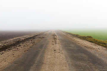 Image showing asphalted road, autumn