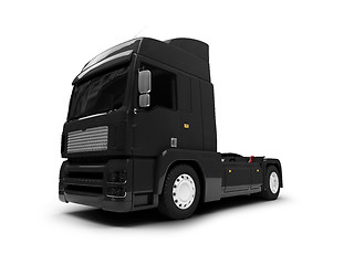 Image showing Bigtruck isolated black front view