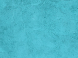 Image showing Turquoise painted plaster wall as a background