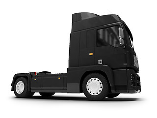 Image showing Bigtruck isolated black front view