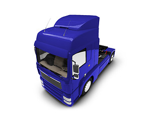 Image showing Bigtruck isolated blue front view