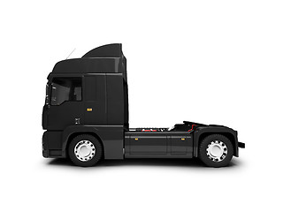 Image showing Bigtruck isolated black side view