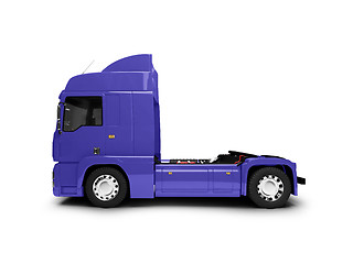 Image showing Bigtruck isolated blue side view