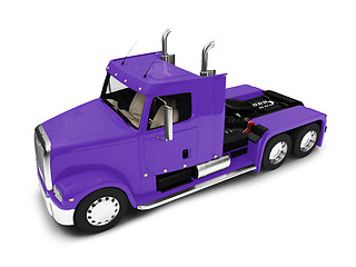 Image showing Bigtruck isolated blue front view