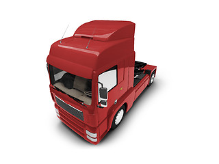 Image showing Bigtruck isolated red front view