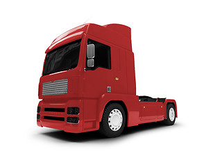 Image showing Bigtruck isolated red front view