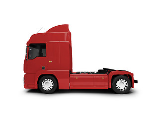 Image showing Bigtruck isolated red side view