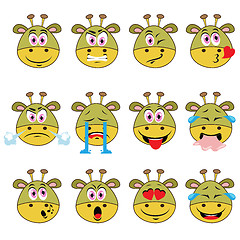 Image showing Monster Emojis Set of Emoticons Icons Isolated