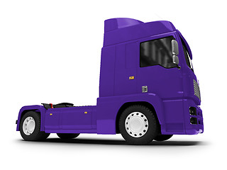 Image showing Bigtruck isolated blue front view