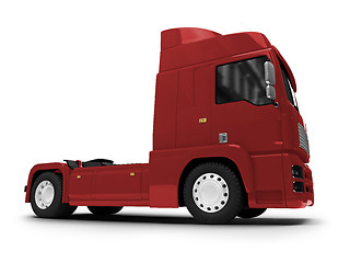 Image showing Bigtruck isolated red front view