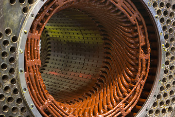 Image showing Stator of a big electric motor