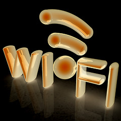 Image showing WiFi symbol. 3d illustration