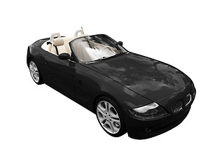 Image showing isolated black car front view 03