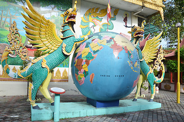 Image showing Popular Burmese Temple in Penang, Malaysia