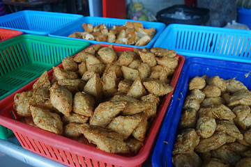Image showing Fish paste cake on market 
