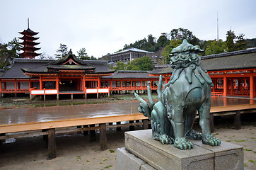 Image showing Scenic view of floating Itsukushima Shrine