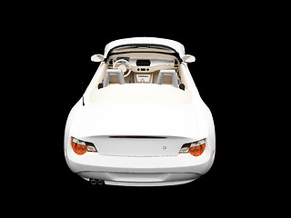 Image showing isolated white car back view 02