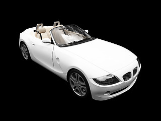 Image showing isolated white car front view 03