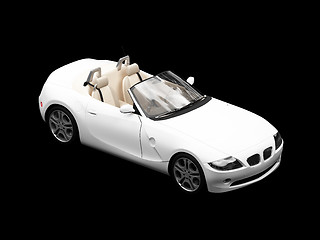 Image showing isolated white car front view 04