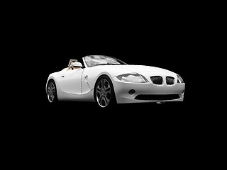 Image showing isolated white car front view 05