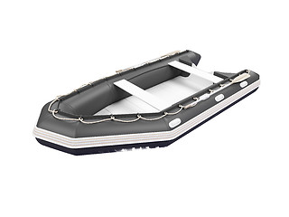 Image showing Boat isolated front view 01