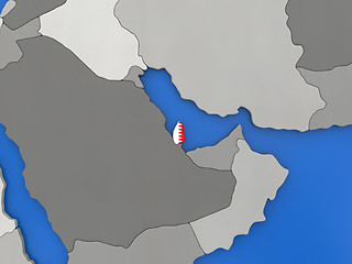 Image showing Qatar on globe