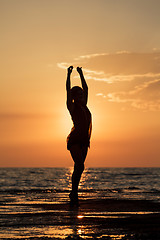 Image showing Dance at sunset