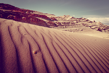 Image showing Sand dunes in Valle de la Luna, San Pedro de Atacama, Chile