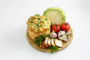 Image showing Vegetables and bread