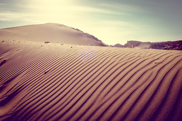 Image showing Sand dunes in Valle de la Luna, San Pedro de Atacama, Chile