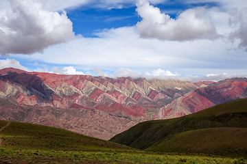 Image showing Serranias del Hornocal, colored mountains, Argentina