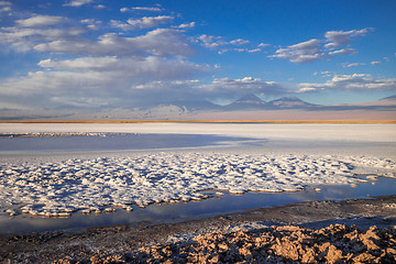 Image showing Laguna Tebinquinche landscape in San Pedro de Atacama, Chile