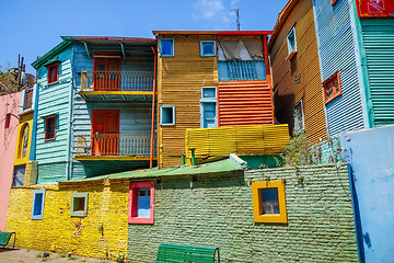 Image showing Colorful houses in Caminito, Buenos Aires