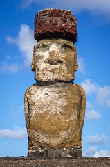 Image showing Moai statue, ahu Tongariki, easter island