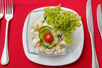 Image showing Salad with crab meat