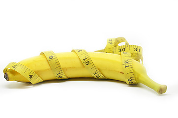 Image showing Banana with tape measure