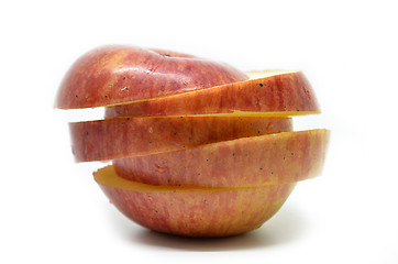 Image showing Red apple sliced