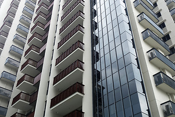 Image showing Residential building windows in Singapore