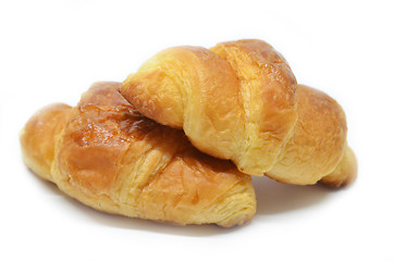 Image showing Two French croissants