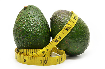 Image showing Avocado and measure tape