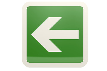 Image showing Green left arrow sign