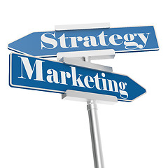 Image showing Marketing and strategy signs