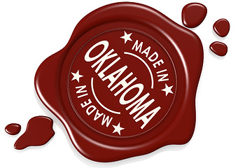 Image showing Label seal of made in Oklahoma