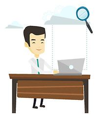 Image showing Cloud computing technology vector illustration.