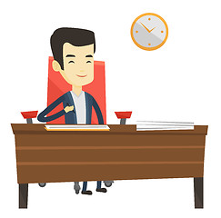 Image showing Signing of business documents vector illustration.