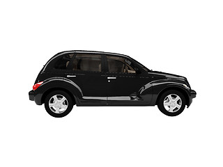 Image showing isolated black american car side view