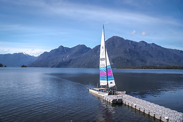 Image showing Sailing boat in Chile