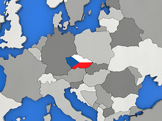 Image showing Czech republic on globe